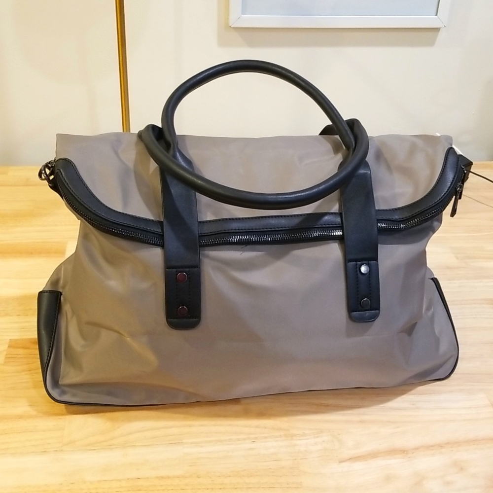Fabletics - Gym or Overnight Bag - Taupe & Black
